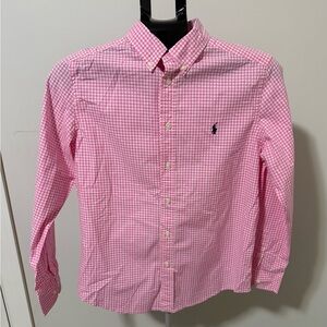 Polo by Ralph Lauren Pink Gingham Boy’s Shirt Size 14/16 Large